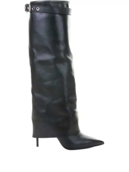 Botine Chantal cu cataramă cu bretele negru