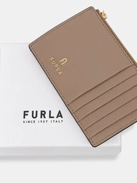 Portfel Furla skórzany beżowy