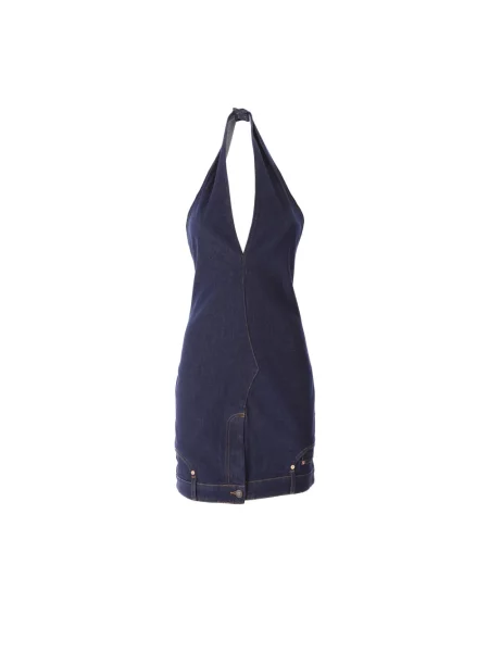 Mała mały sukienka jeansowa Moschino niebieska