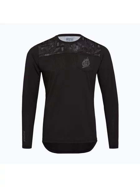 Cyklistické tričko Longsleeve SILVINI Ello charcoal černé
