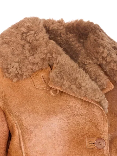 Gulerat geanta de piele Chloé maro