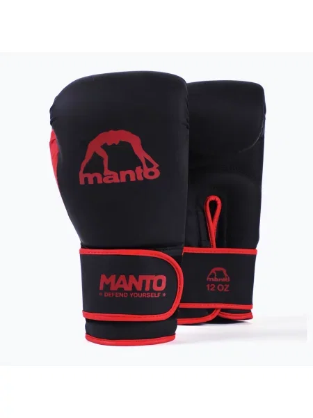 Rękawice bokserskie MANTO Essential czarny/czerwony czarne