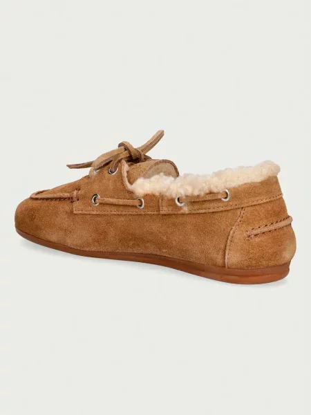 Posa loafersy zamszowe Boat Loafer beżowe