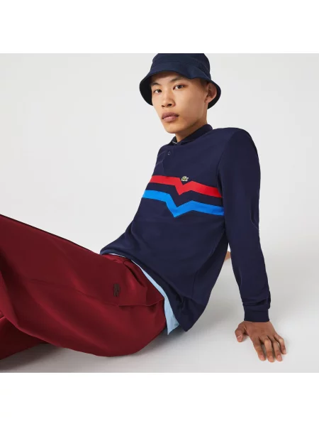 Lacoste поло чоловіче Made in France Regular Fit синє