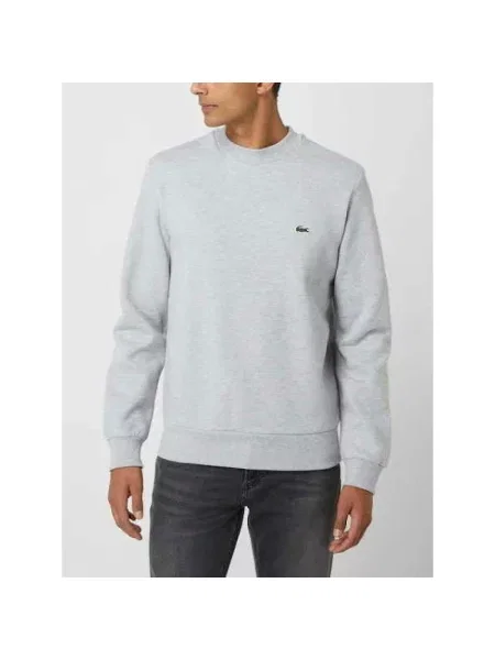 Lacoste bluza z bawełną szara