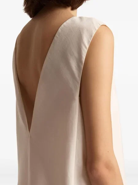 Rochie mini Khaite fără mâneci cu decolteu în V de costum