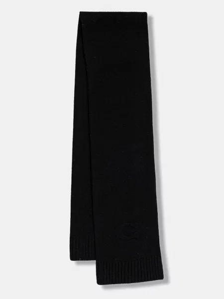 Šal z dodatkom volne Coach črna