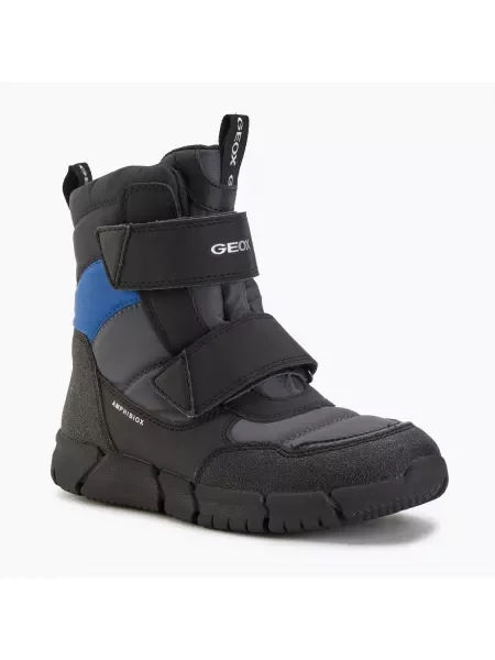 Śniegowce dziecięce Geox Flexyper ABX dark grey / royal szare