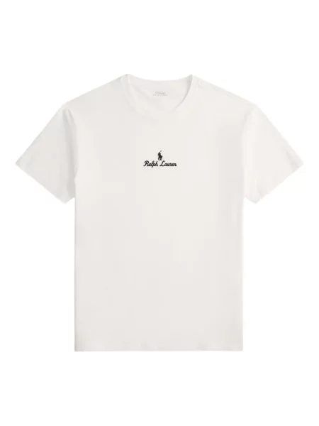 Ριγέ polo Polo Ralph Lauren με κουκούλα με αυτόγραφο λευκό