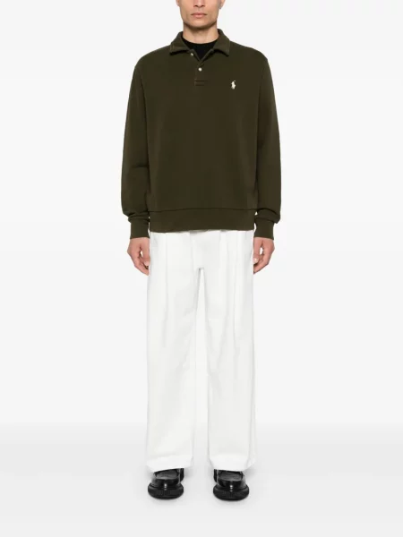 Iš natūralios odos mažas polo marškinėliai Polo Ralph Lauren dvieiliai juoda