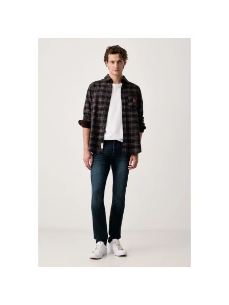 Skinny jeansy skinny Karl Lagerfeld niebieskie
