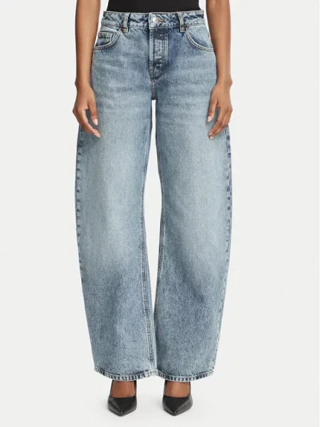 HUGO Jeansy Gennie  Barrel Fit niebieski