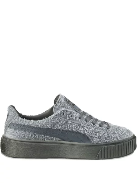 Sneakerși Puma Platform din piele de căprioară cu platformă gri