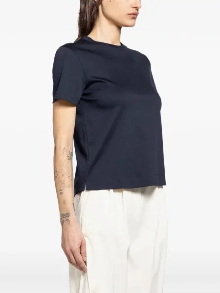 Tricou Max Mara cu decolteu rotund albastru