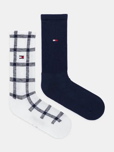 Чорапи Tommy Jeans 2 чифта бяло