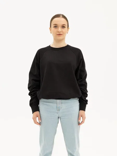 Кофти та светри Fruit of the loom Lightweight raglan sweat бавовна/поліестер чорний