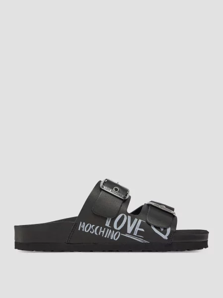 Шльопанці Moschino чорні