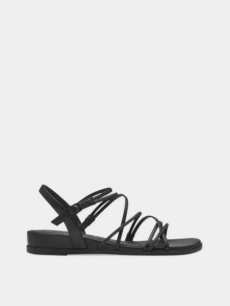 Сандалії Tamaris текстиль/синтетика чорний