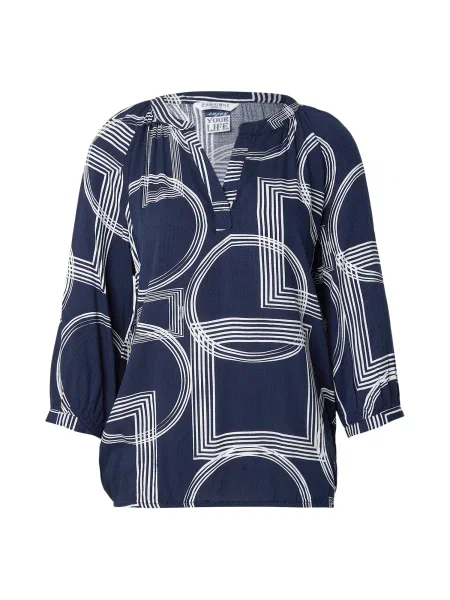 ZABAIONE Bluză albastru marin alb