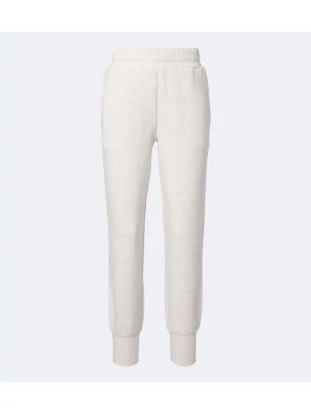 Pantaloni sport Varley din jerseu alb