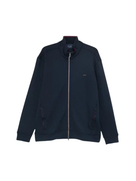 Bluza rozpinana Paul & Shark z logo niebieska