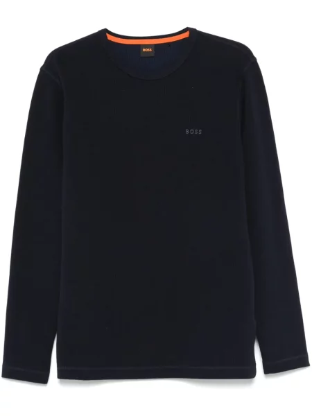 Пуловер Boss бродиран синьо