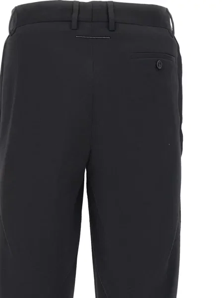 Pantaloni Mm6 Maison Margiela de lână negru
