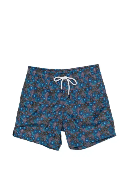 Slip de baie Rosi cu model floral cu imagine cu cordon albastru