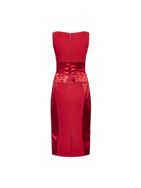 Sukienka midi Dolce And Gabbana czerwona