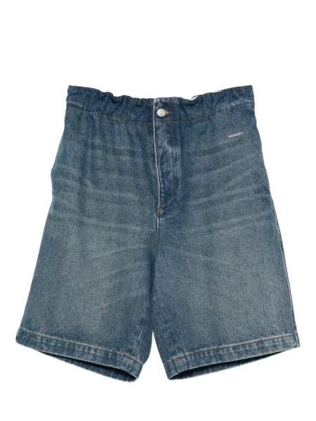 Pantaloni scurți din denim Sandro albastru