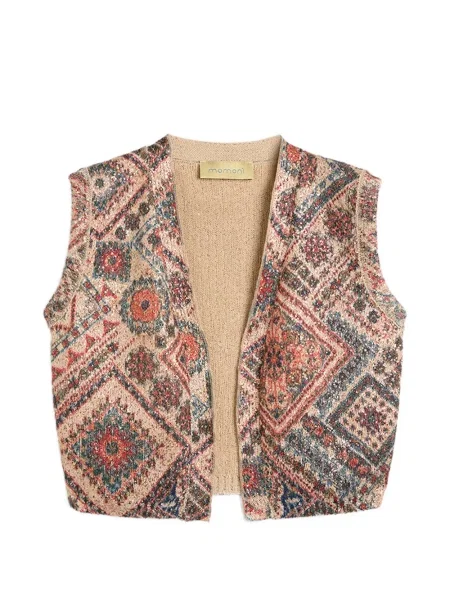 Kamizelka Momoni z cekinami różowa