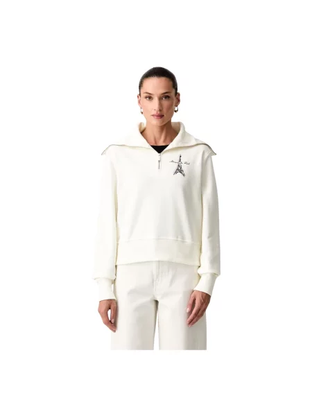 Bluza rozpinana Karl Lagerfeld ze stójką beżowa