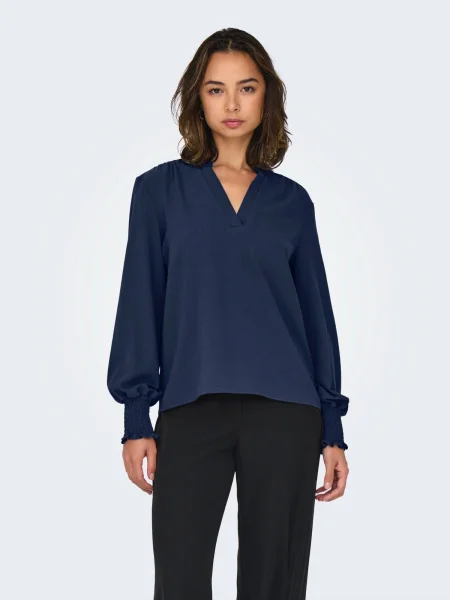 ONLY Bluză ONLMette bleumarin negru