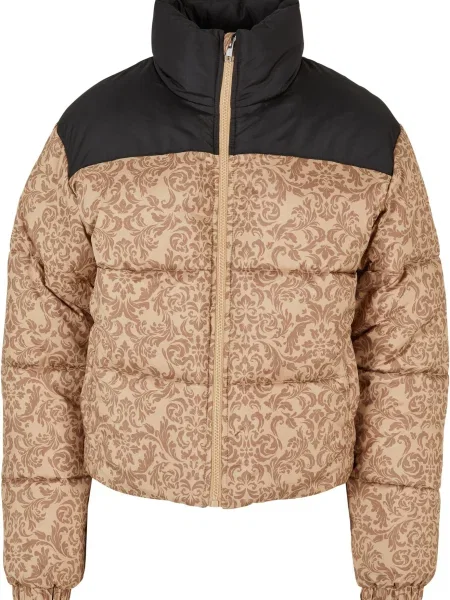Urban Classics Zimní bunda písková / světle hnědá černá