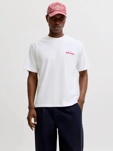 Футболка JACK & JONES RIVIERA BACK PHOTO TEE бавовна/поліестер білий