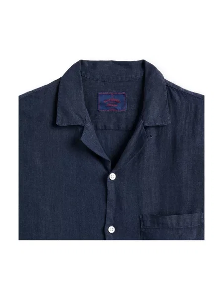 Ľanová s golierom košeľa Portuguese Flannel modrá