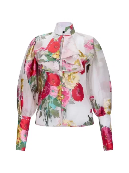 Bluză Libertine cu model floral cu imagine alb