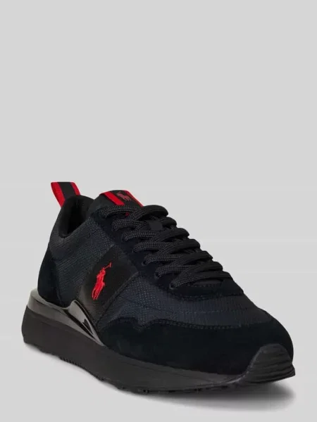Sneakersy z detalami z logo Polo Ralph Lauren czarne