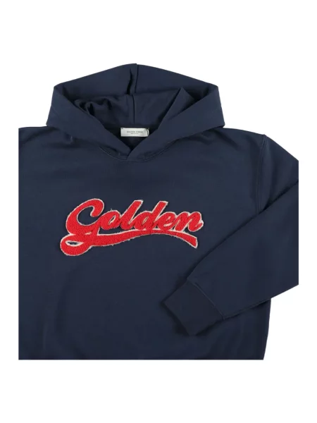 Gyerek kapucnis melegítő felső Golden Goose kék