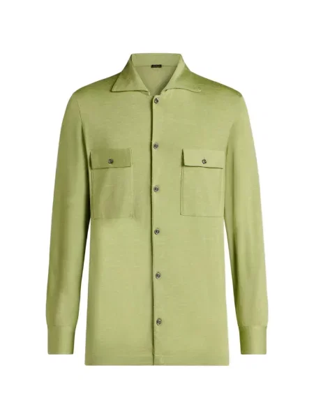 Lung cămașă Kiton verde