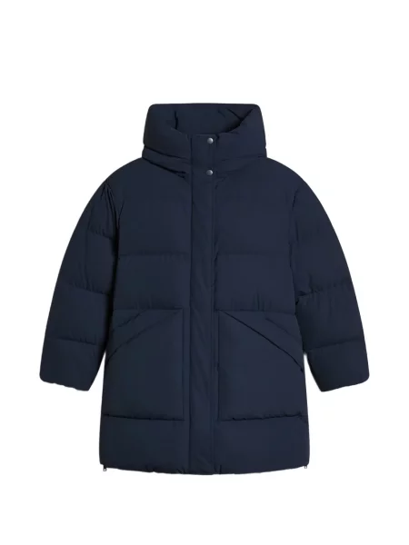 Geacă parka Woolrich cu glugă albastru