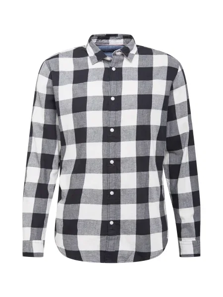 JACK & JONES Cămașă Gingham / negru alb
