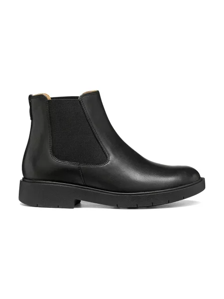 Geox ghete scurte pentru femei din piele D SPHERICA B negru
