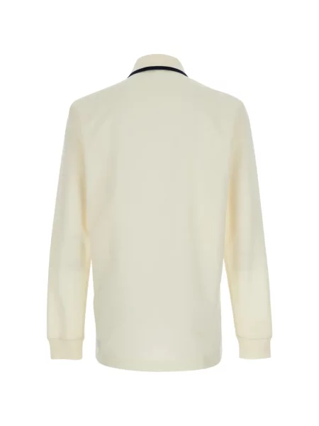 Tricou polo Dolce & Gabbana lung alb