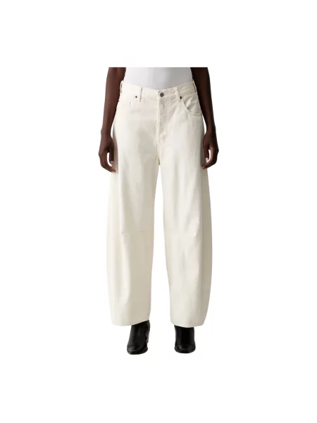 Scotch & Soda jeansy barrel białe