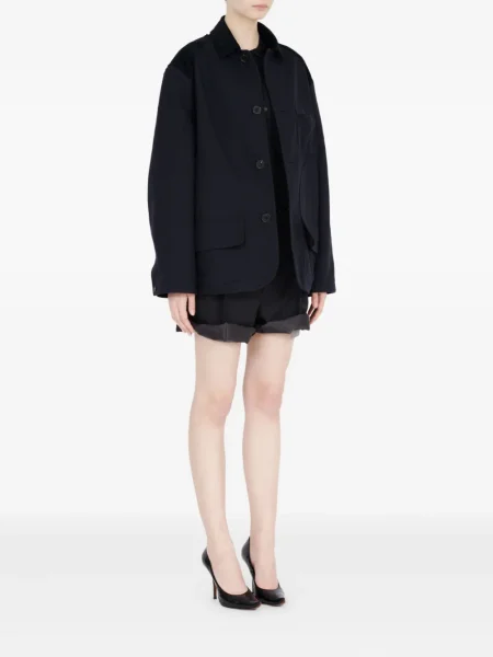 Geacă Maison Margiela de catifea cord albastru