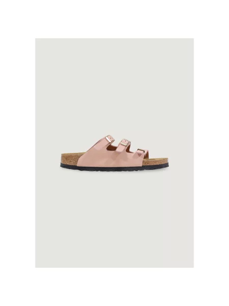 Birkenstock papuci din nubuc Florida roz