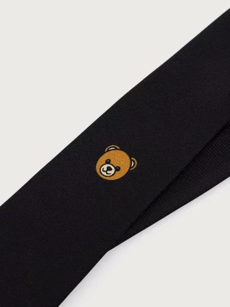 Moschino cravată pentru bărbați de mătase negru