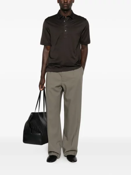 Scurt tricou polo Zegna maro