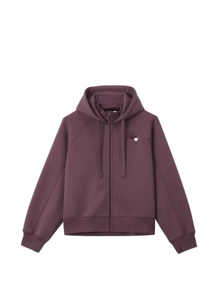 Hanorac cu glugă Izzue cu broderie violet